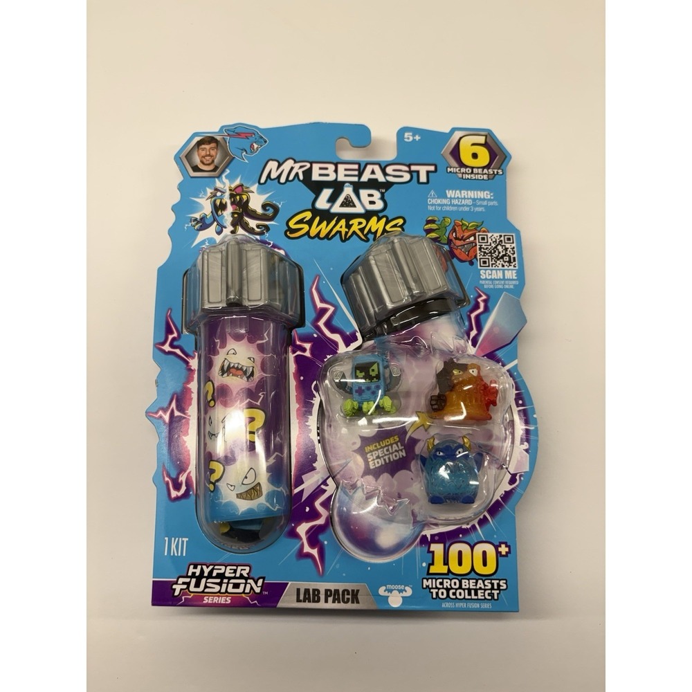 MrBeast Lab Swarms Hyper Fusion Lab Pack 6 Micro Beasts Special Edition New
